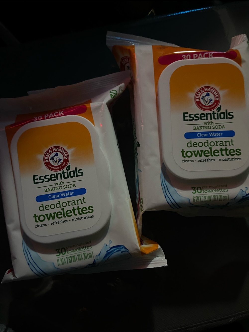 Arm & Hammer Essentials Deodorant Towelettes - Clear Water Scent